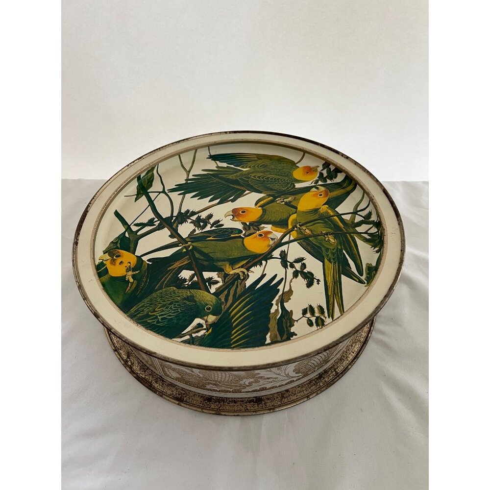 Audubons Birds Of America Tin Sunshine Biscuits Carolina Parakeet Pileated Woodp